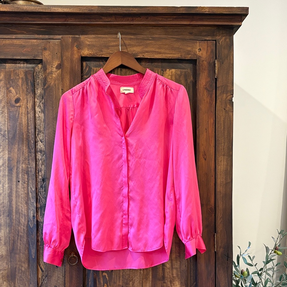 L'AGENCE Fuchsia Blouse